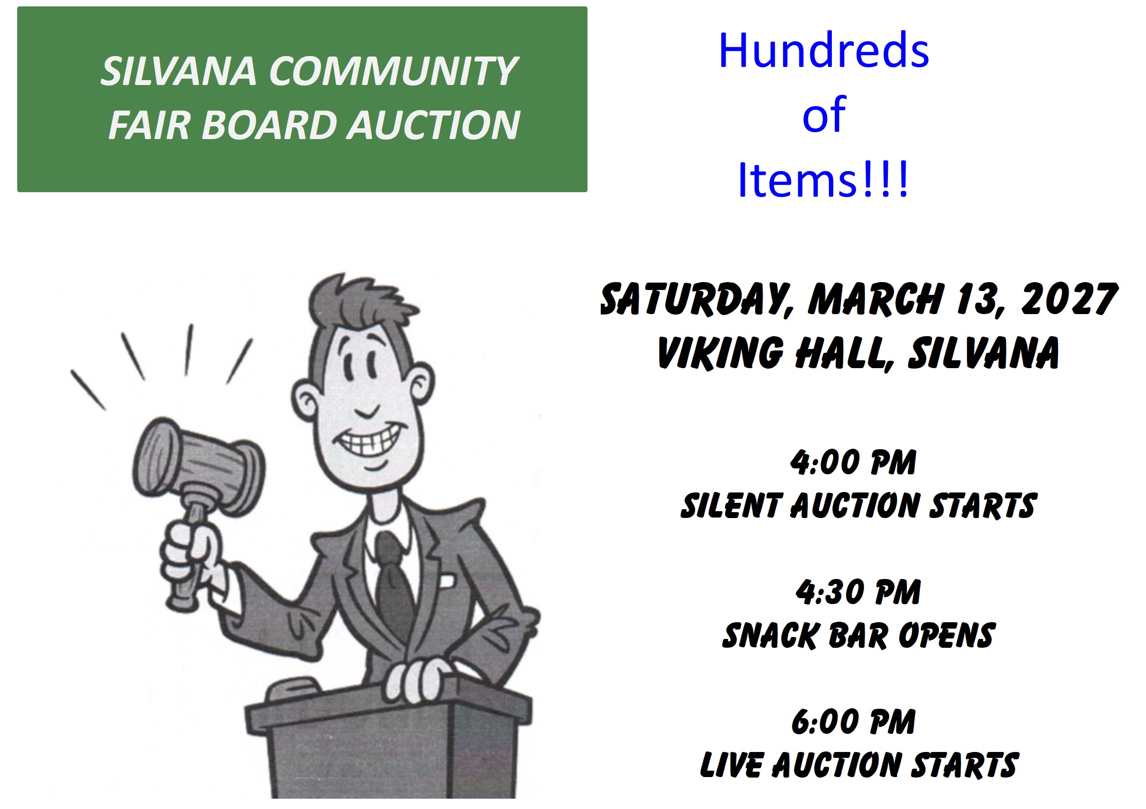 Silvana Community Fair Auction Logo